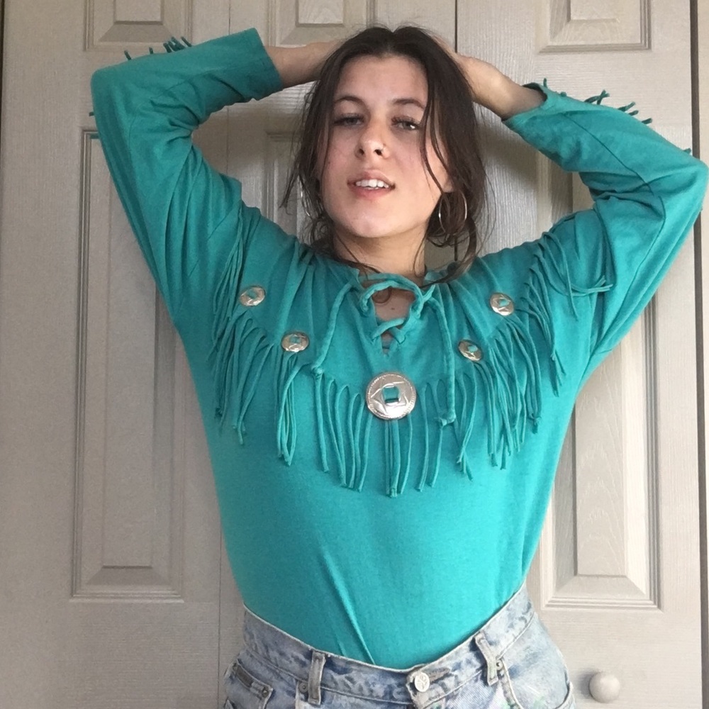 🌱Teal Rodeo Dream🌱 vintage 🌱 100% cotton